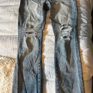 Buckle Women's Boot Cut Jeans - Distressed Blue